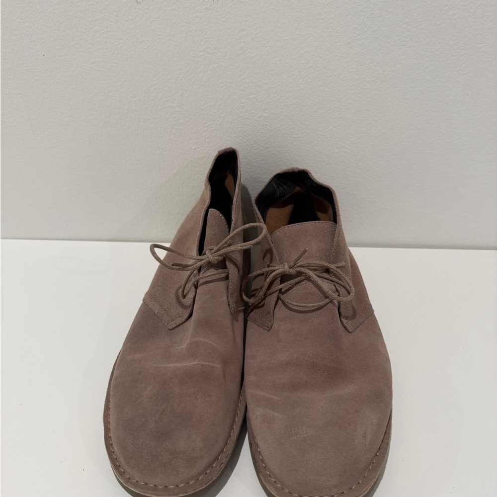 Men's Taupe Suede Lace-Up Casual Shoes